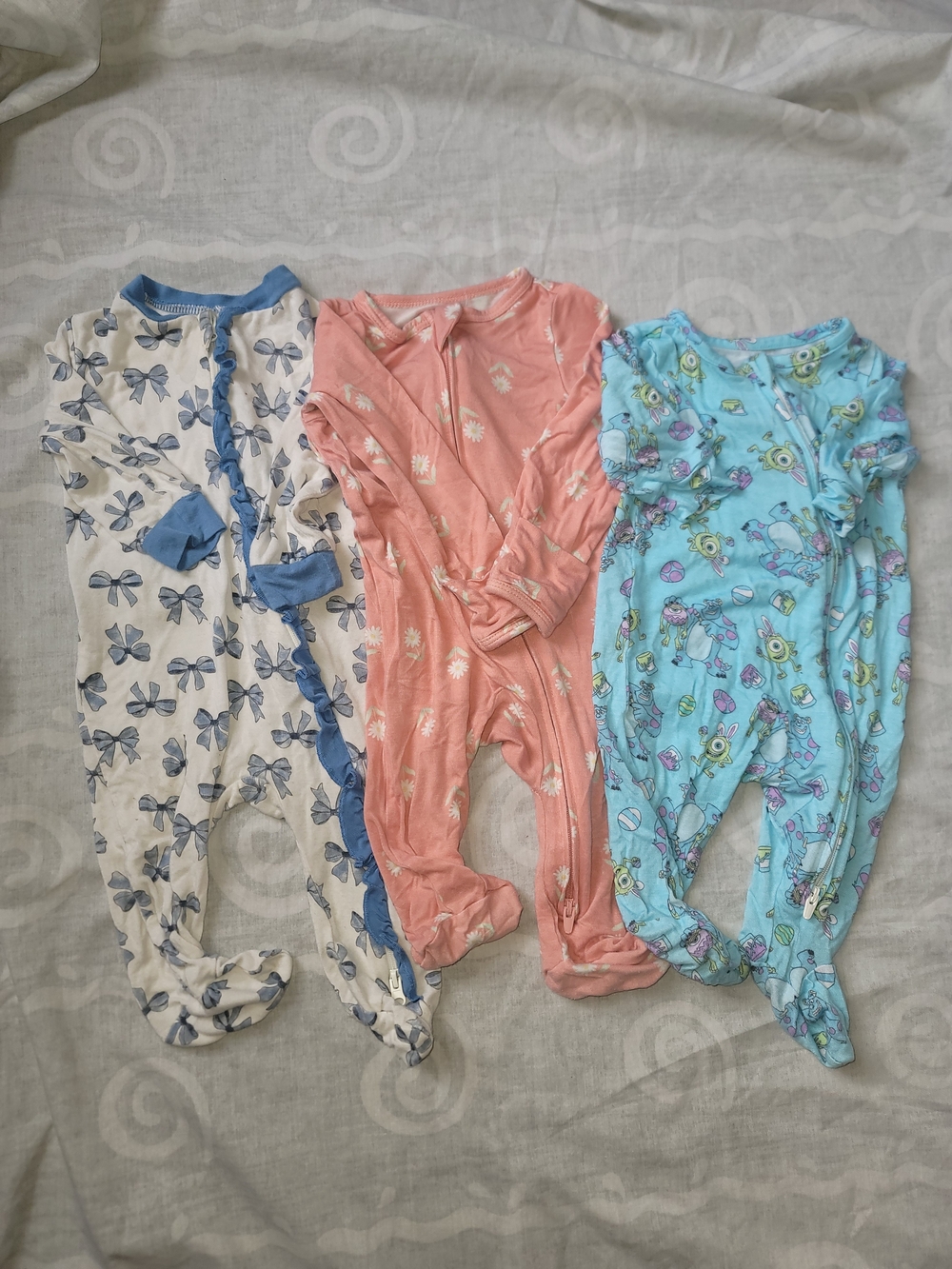 Baby Girl One-Piece Footed Sleepers